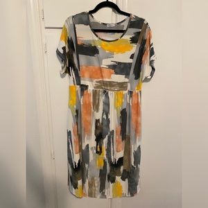 Colorful midi dress
